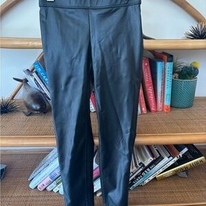Abercrombie Kids Black Faux Leather Leggings